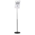 Durable Office Products Durable Office Products Corp. DBL558957 Floor Sign Holder - Adjust. Height- 11in.x11in.x40-60in.- Gray-Clear DBL558957
